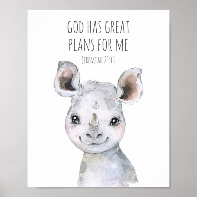 Bible Verse Poster for Kids Room Decor (Front)