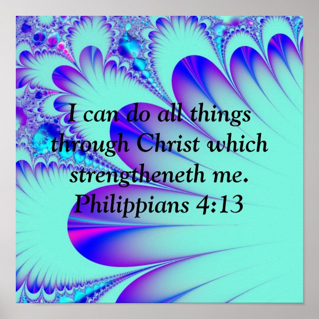 bible verse poster philippians 413 (Front)
