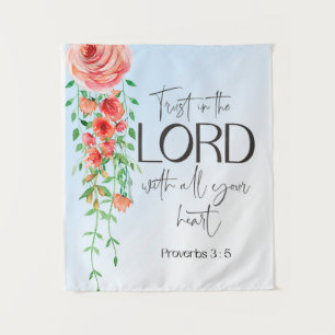 Bible verse Proverbs Floral scripture Tapestry