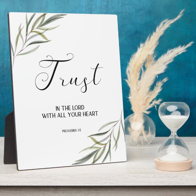 Bible verse Proverbs leaves scripture  Plaque (Side)