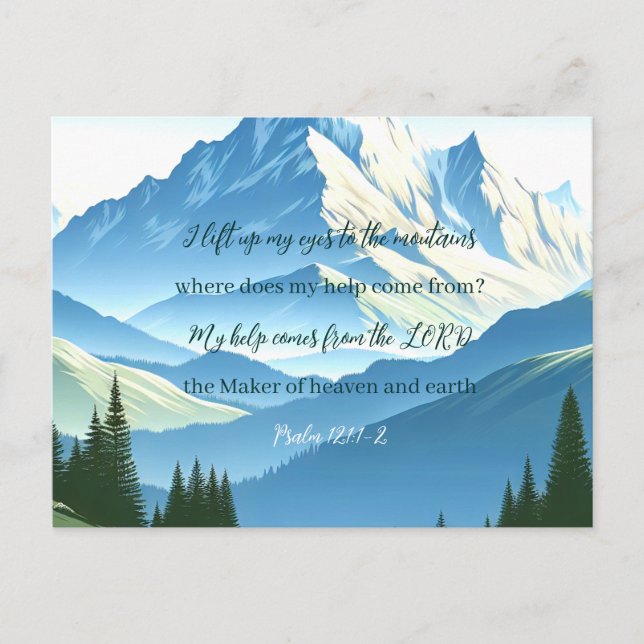Bible Verse Psalm 121:1-2 Postcard (Front)