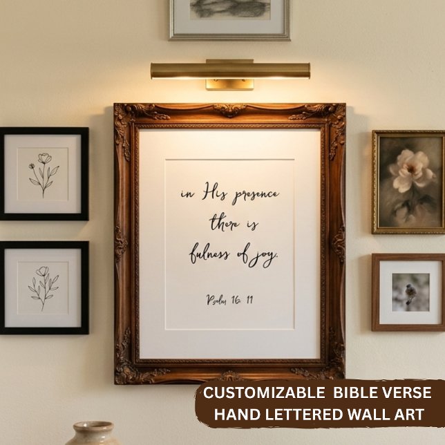Bible Verse Psalm 16:11 Custom Scripture Print Han (Creator Uploaded)