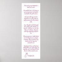 Bible Verse Psalm 23 The Lord is My Shepherd