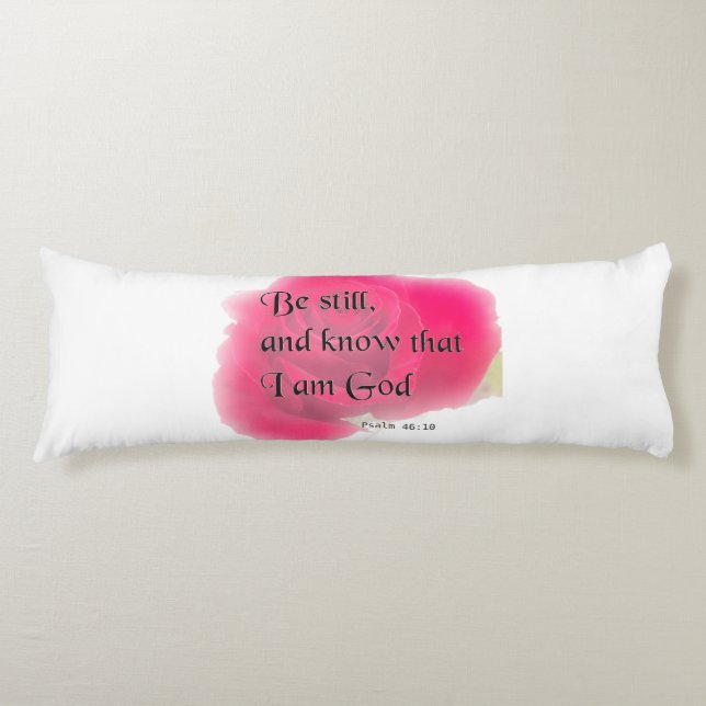 Bible Verse Psalm 46:10 Flower Pillow (Front)