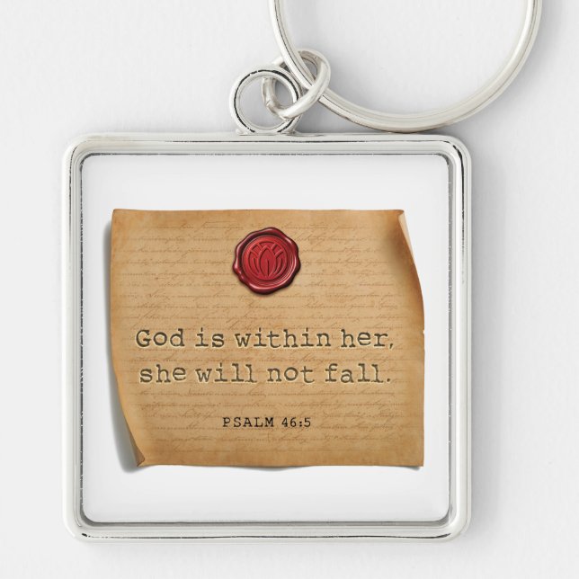 BIBLE VERSE - Psalm 46:5 - Keychain (Front)