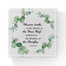 Bible verse Psalm 91 Eucalyptus Wreath Faith