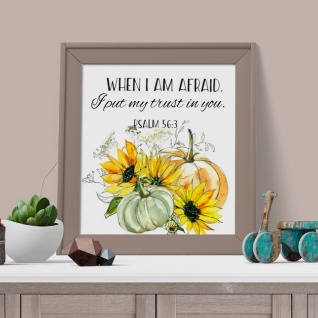 Bible verse Psalm sunflower scripture Poster (Creator Uploaded)
