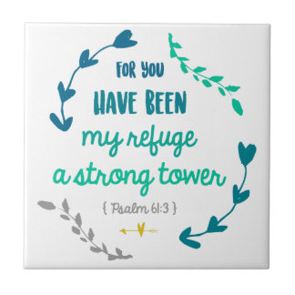 Bible Verse Psalms Christian Faith Quote Wreath Tile