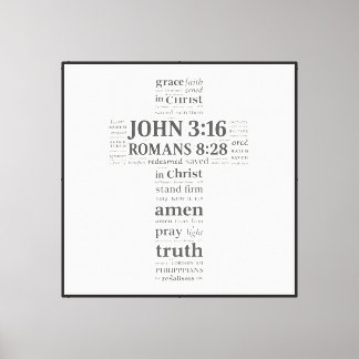 Bible Verse Reference Cross Wall Art