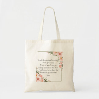 Bible verse Revelation 3:20 Tote Bag n2