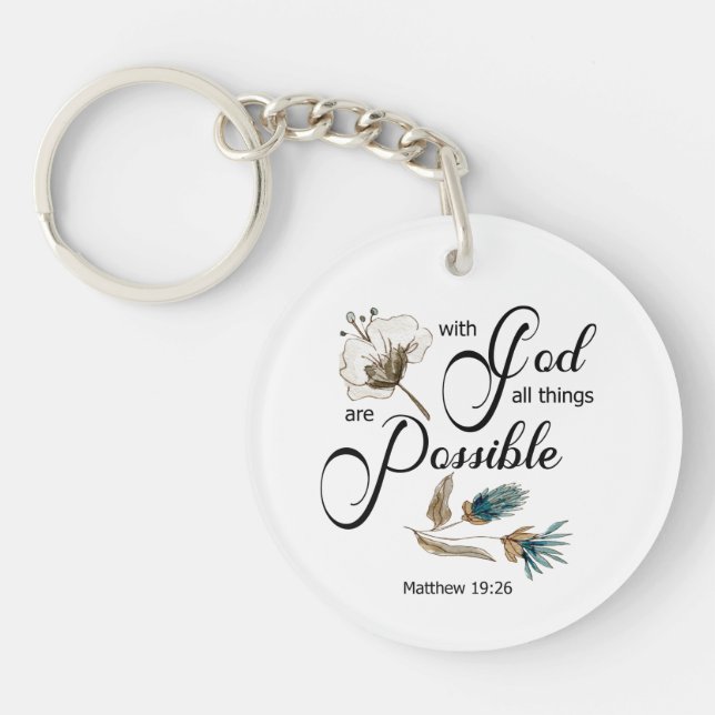 Bible Verse Round Keychain (Front)