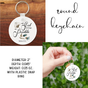 Bible Verse Round Keychain