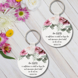 Bible Verse Round Keychain