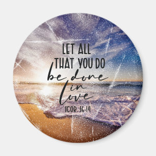 Bible Verse Round Magnet
