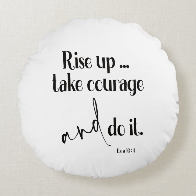 Bible Verse Round Pillow (Front)