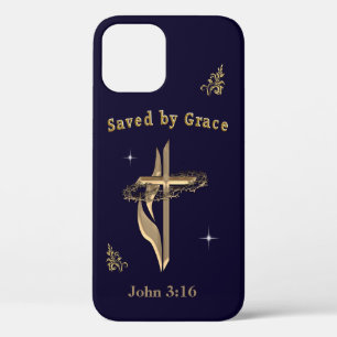 Bible Verse saved by Grace iPhone 12 Pro Case