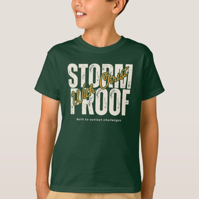 Bible verse Scripture Gospel Faith Graphic Green  T-Shirt (Front)