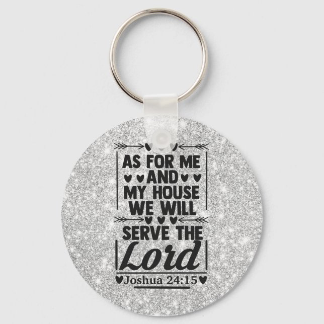 Bible Verse sparkle keychain (Front)