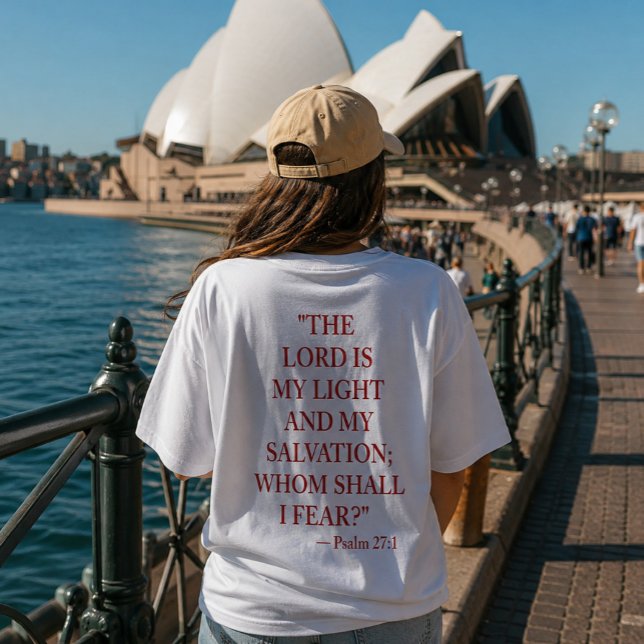 Bible verse T-Shirt Psalm 27:1 (Creator Uploaded)
