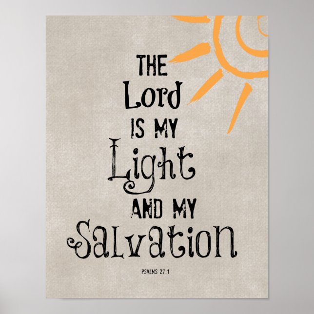 Bible Verse: The Lord is my Light and my Poster (Front)