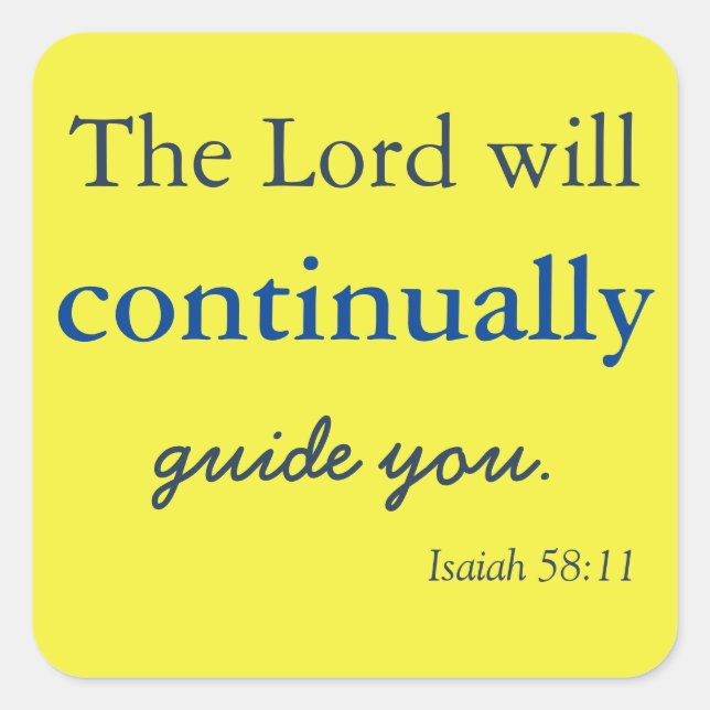 Bible Verse The Lord will be with you Square Sticker (Front)
