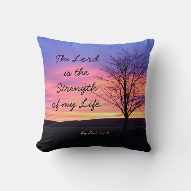 Bible Verse Throw Pillow (Front)