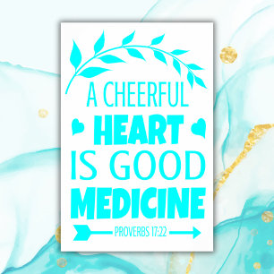 Bible verse turquoise Archival Heavyweight Paper Poster