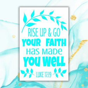 Bible verse turquoise Archival Heavyweight Paper Poster