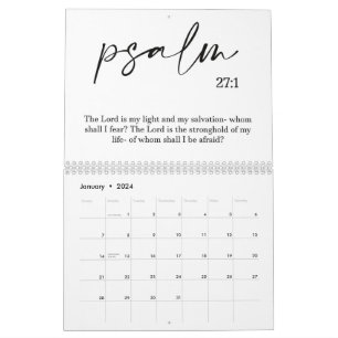 Bible Verse Two Page Medium White Calendar
