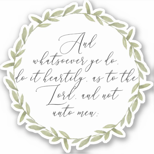 Bible Verse - Vinyl Cut Sticker KJV (Front)