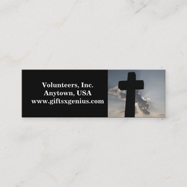 Bible Verse Volunteer Appreciation Gift Mini Business Card (Front)