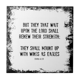 Bible Verse: Wings as Eagles Tile