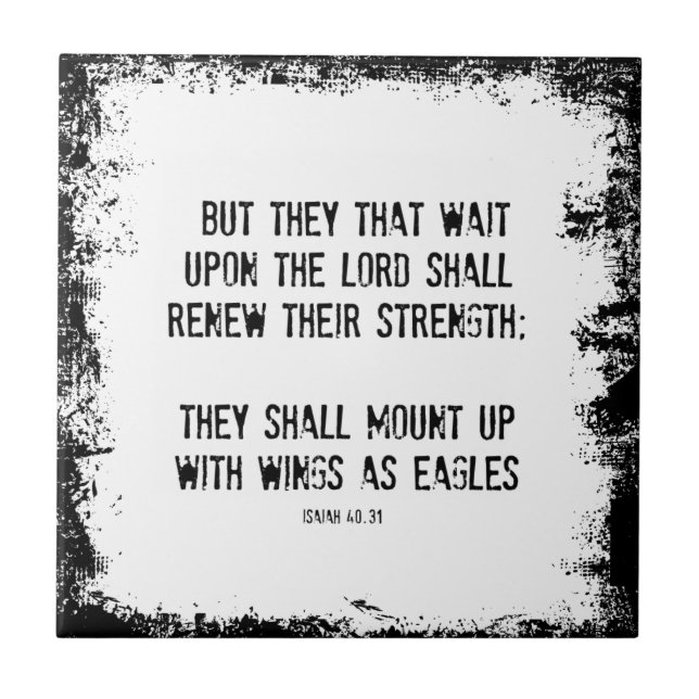 Bible Verse: Wings as Eagles Tile (Front)