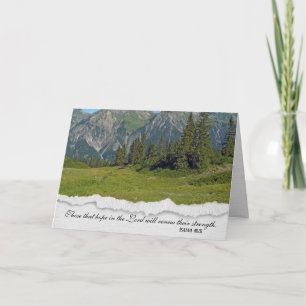 Bible verse with Austrian Alps scene Card