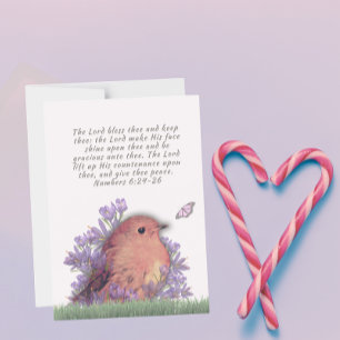 Bible verse with nature art--magnetic postcard