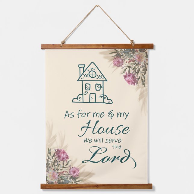 Bible Verse Wood Topped Wall Tapestry (Front)