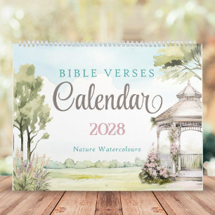 Bible Verses Beautiful Nature Watercolour Calendar