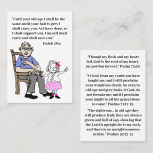 Bible verses for seniors business card