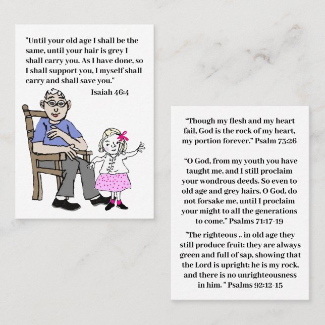 Bible verses for seniors business card (Front/Back)