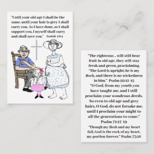 Bible verses for seniors business card