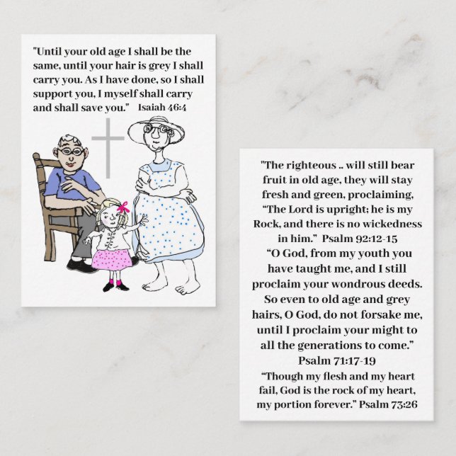 Bible verses for seniors business card (Front/Back)