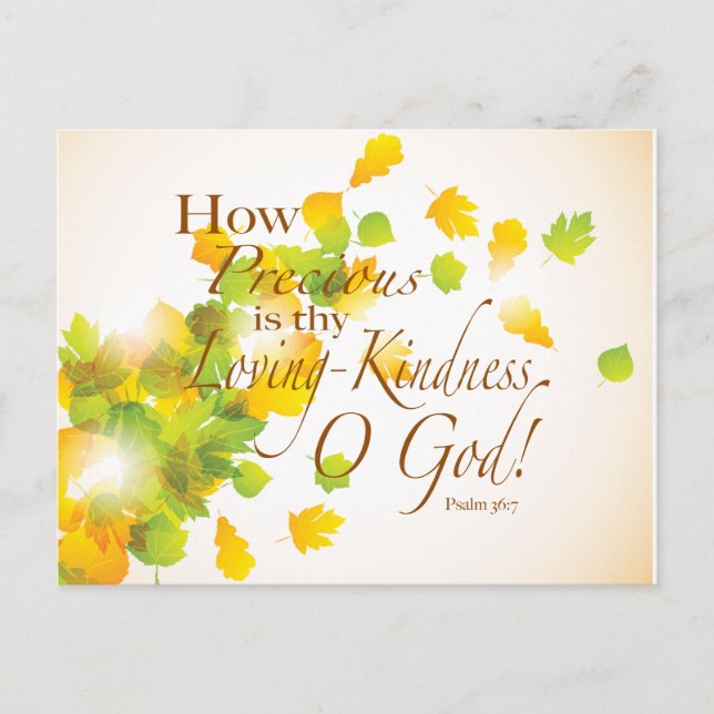 Bible Verses How Precious Postcard (Front)