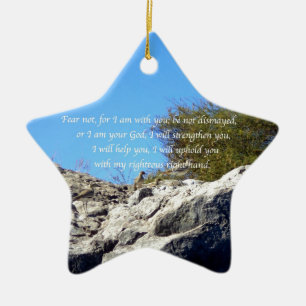 Bible Verses Inspirational Quote Isaiah 41:10 Ceramic Tree Decoration