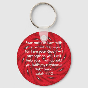 Bible Verses Inspirational Quote Isaiah 41:10 Key Ring