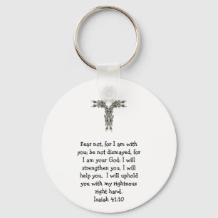 Bible Verses Inspirational Quote Isaiah 41:10 Key Ring