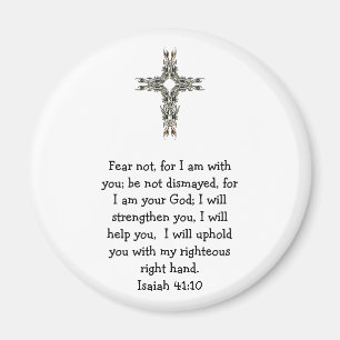 Bible Verses Inspirational Quote Isaiah 41:10 Magnet
