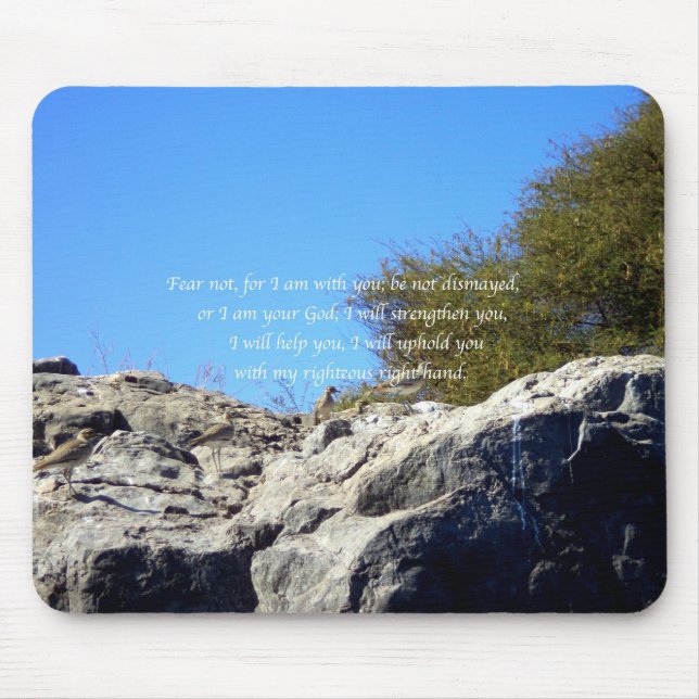 Bible Verses Inspirational Quote Isaiah 41:10 Mouse Pad (Front)