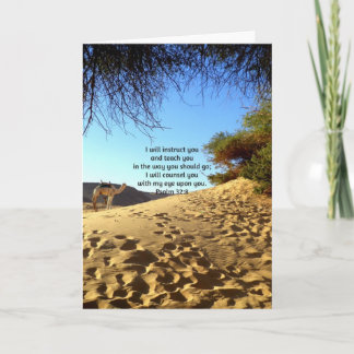 Bible Verses Inspirational Quote Psalm 32:8 Card