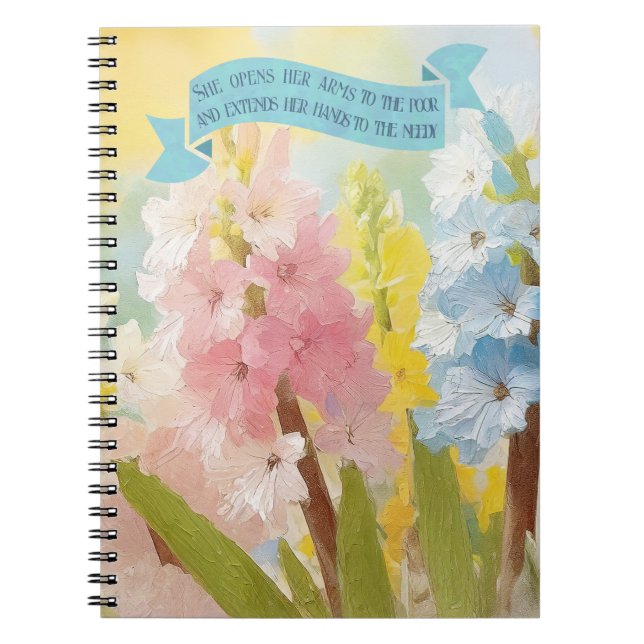 Bible Verses Mother Love,Hyacinth Flowers Notebook (Front)