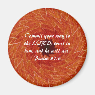 Bible Verses Motivational Scriptures Psalm 37:5 Magnet